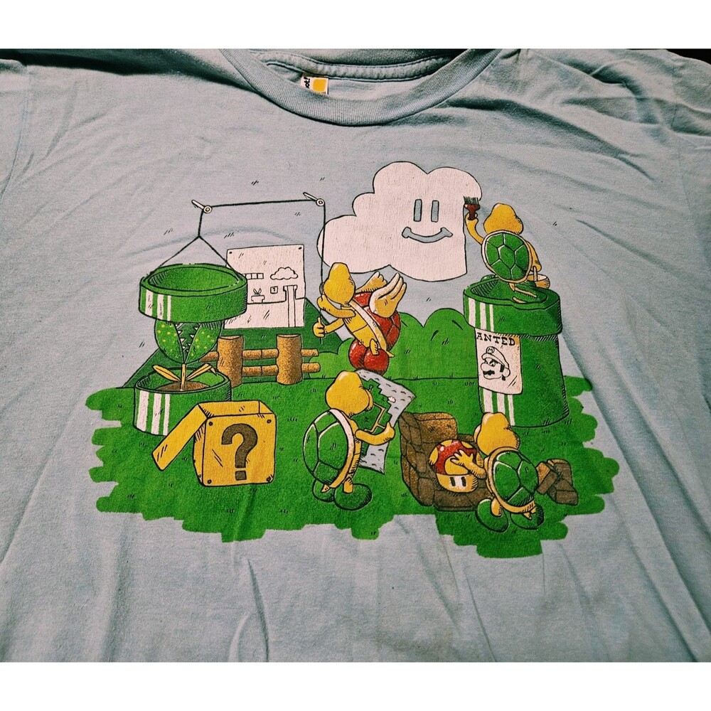 Woot Nintendo Mario Gaming T Shirt Medium Retro Gaming Koopa Graphic USA Made
